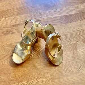 Michael Kors Metallic Gold Platform Shoes